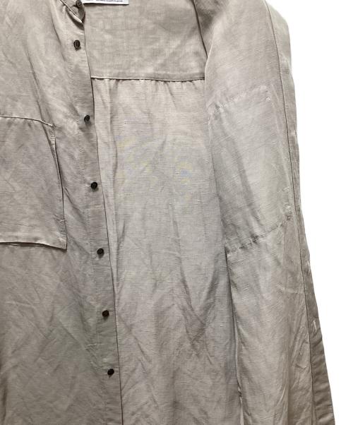Graphpaper（グラフペーパー）Graphpaper (グラフペーパー) リネンブレンドバンドカラーシャツ ベージュ サイズ:00の古着・服飾アイテム
