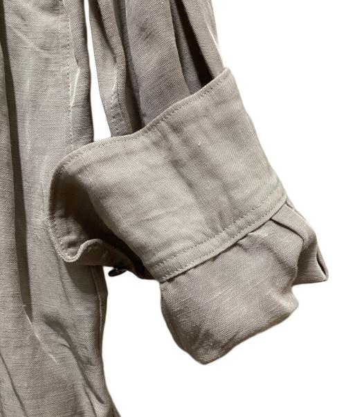 Graphpaper（グラフペーパー）Graphpaper (グラフペーパー) リネンブレンドバンドカラーシャツ ベージュ サイズ:00の古着・服飾アイテム