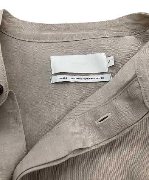 Graphpaper（グラフペーパー）Graphpaper (グラフペーパー) リネンブレンドバンドカラーシャツ ベージュ サイズ:00の古着・服飾アイテム