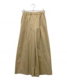 2nd nolleys（セカンドノーリーズ）の古着「ウォッシャブルイージーケアツイルワイドパンツ」｜ベージュ