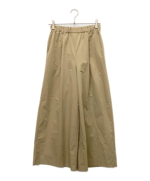 2nd nolleys（セカンドノーリーズ）2nd nolleys (セカンドノーリーズ) ウォッシャブルイージーケアツイルワイドパンツ ベージュ サイズ:36の古着・服飾アイテム