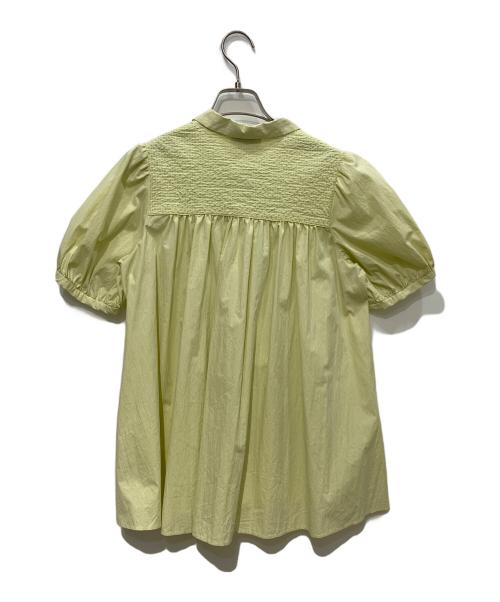 UNITED ARROWS（ユナイテッドアローズ）UNITED ARROWS (ユナイテッドアローズ) エンブロイダリー コンビ ショートスリーブ ブラウス　1516-162-1577 イエロー サイズ:Freeの古着・服飾アイテム
