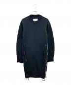 sacaiサカイ）の古着「Sponge Sweat x Nylon Twill Dress」｜ブラック