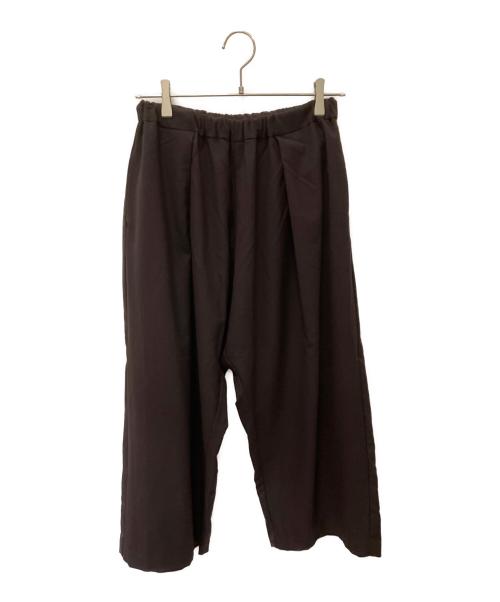 mizuiro-ind（ミズイロインド）mizuiro-ind (ミズイロインド) ハイウエストワイドパンツ ブラウン サイズ:2の古着・服飾アイテム