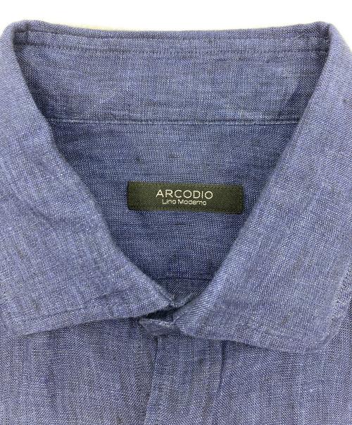 ARCODIO（アルコディオ）ARCODIO (アルコディオ) バイオウォッシュリネンシャツ ネイビー サイズ:M 未使用品の古着・服飾アイテム