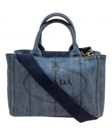PRADA（プラダ）の古着「2WAYデニムショルダーバッグ」｜インディゴ