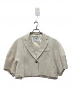 CLANEクラネ）の古着「ランタンスリーブテーラージャケット」｜ホワイト