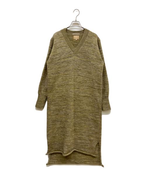 NIGEL CABOURN（ナイジェルケーボン）NIGEL CABOURN (ナイジェルケーボン) ニットワンピース ベージュ サイズ:6の古着・服飾アイテム