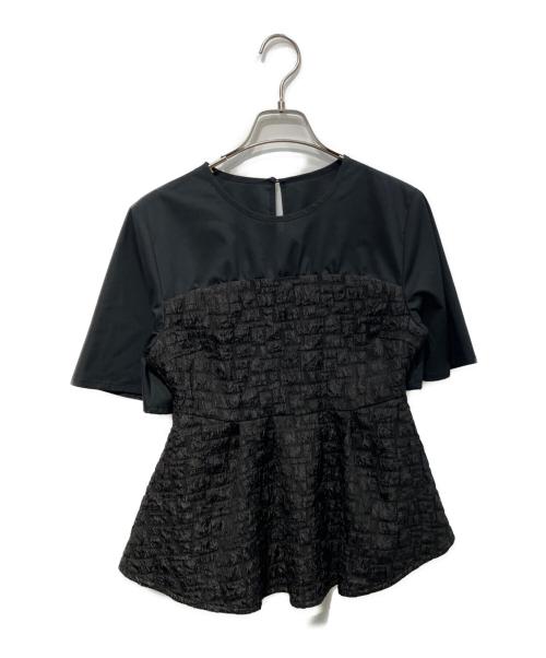 BARNEYS NEWYORK（バーニーズ・ニューヨーク）BARNEYS NEWYORK (バーニーズ・ニューヨーク) ウォッシャブル レイヤードブラウス ブラック サイズ:Freeの古着・服飾アイテム