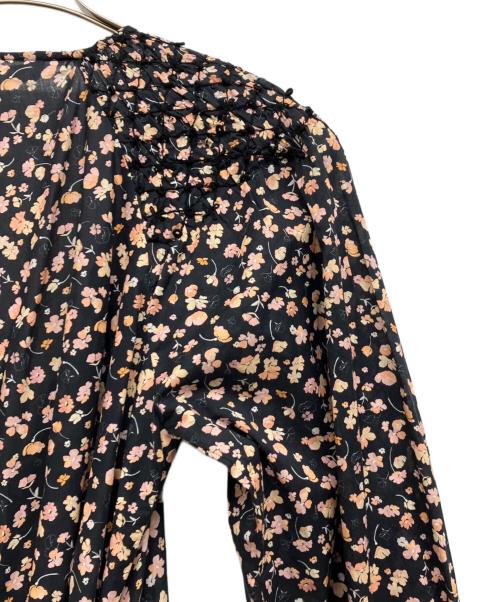 merlette（マーレット）merlette (マーレット) フラワープリントラップドレス ブラック サイズ:XSの古着・服飾アイテム