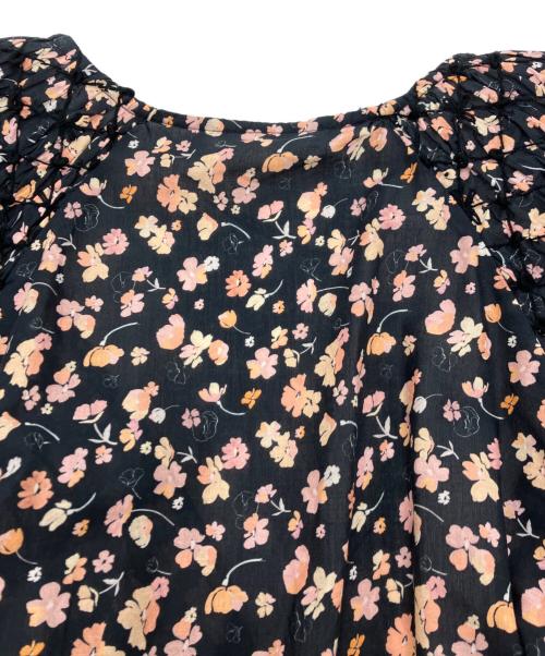 merlette（マーレット）merlette (マーレット) フラワープリントラップドレス ブラック サイズ:XSの古着・服飾アイテム