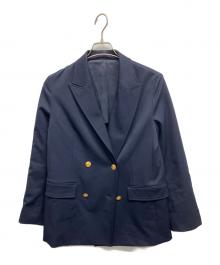 Spick and Span（スピック＆スパン）の古着「ドライツイルダブルブレストジャケット」｜ネイビー