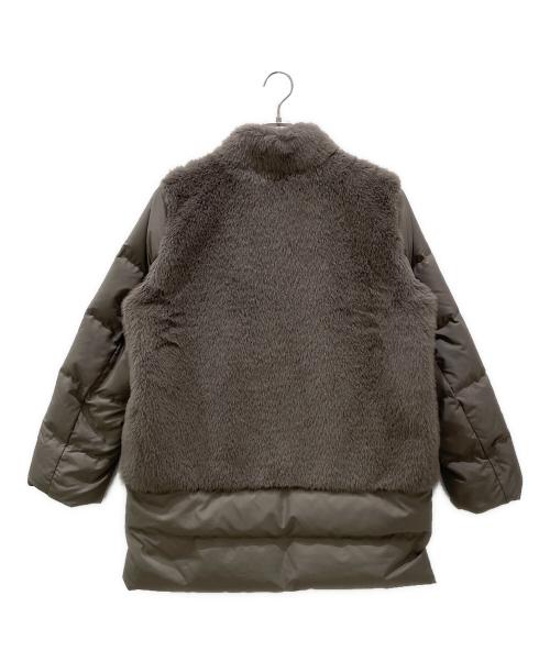 23区（ニジュウサンク）23区 (ニジュウサンク) ECOPEL エコファーコンビ ダウンコート ベージュ サイズ:40の古着・服飾アイテム