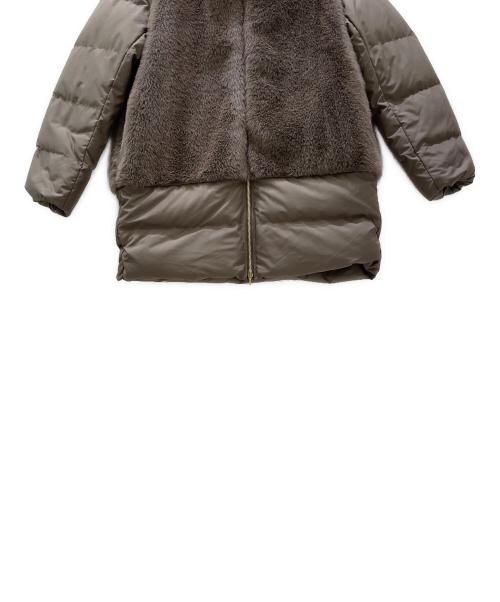 23区（ニジュウサンク）23区 (ニジュウサンク) ECOPEL エコファーコンビ ダウンコート ベージュ サイズ:40の古着・服飾アイテム