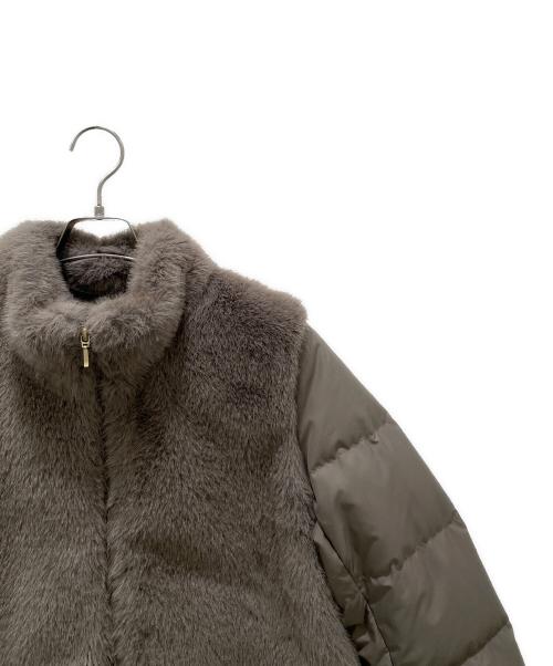 23区（ニジュウサンク）23区 (ニジュウサンク) ECOPEL エコファーコンビ ダウンコート ベージュ サイズ:40の古着・服飾アイテム