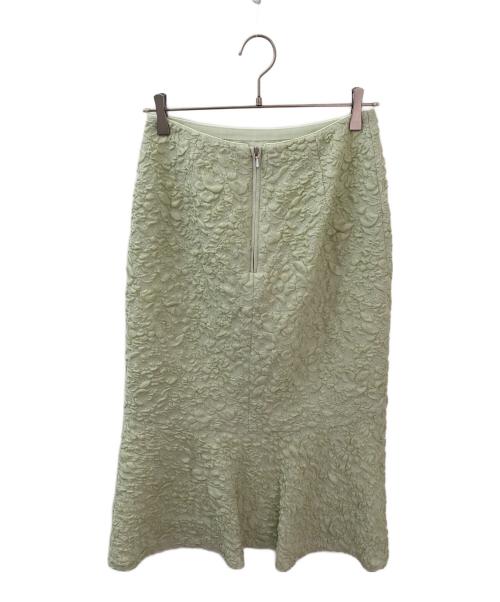 DRAWER（ドゥロワー）DRAWER (ドゥロワー) RESORT1 パフジャガードスカート ミントグリーン サイズ:36の古着・服飾アイテム