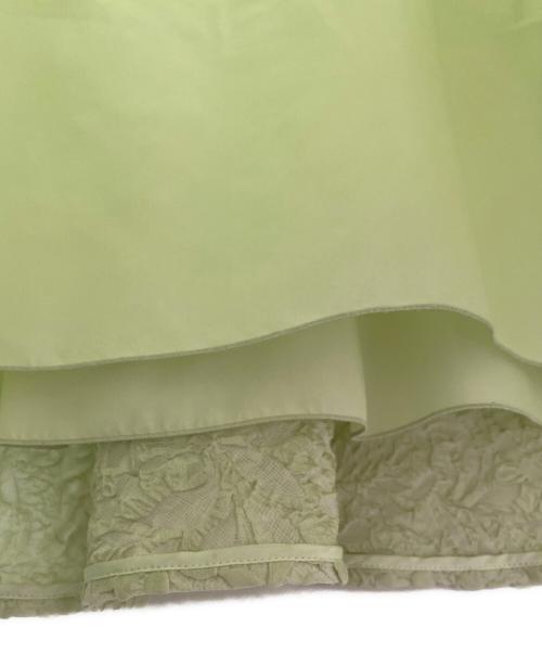 DRAWER（ドゥロワー）DRAWER (ドゥロワー) RESORT1 パフジャガードスカート ミントグリーン サイズ:36の古着・服飾アイテム