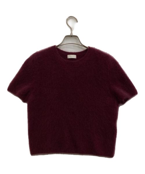 BALLSEY（ボールジィ）BALLSEY (ボールジィ) フラッフィーヤーン ショートスリーブプルオーバー ボルドー サイズ:Sの古着・服飾アイテム