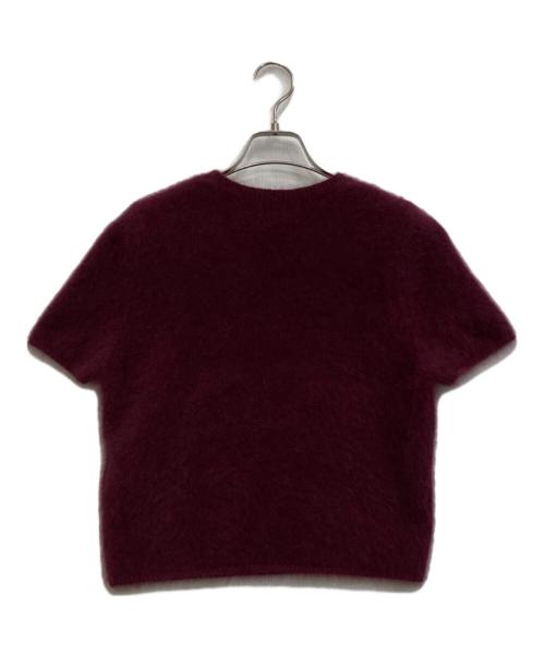 BALLSEY（ボールジィ）BALLSEY (ボールジィ) フラッフィーヤーン ショートスリーブプルオーバー ボルドー サイズ:Sの古着・服飾アイテム