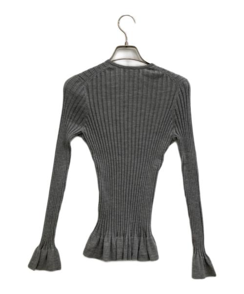 DRAWER（ドゥロワー）Drawer (ドゥロワー) カシミヤシルクリブニット グレー サイズ:1の古着・服飾アイテム