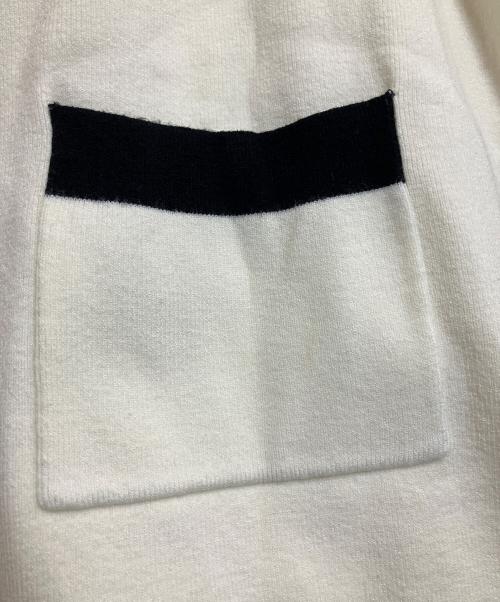MADISON BLUE（マディソンブルー）MADISON BLUE (マディソンブルー) NO COLLAR SHORT JK アイボリー×ブラック サイズ:XSの古着・服飾アイテム
