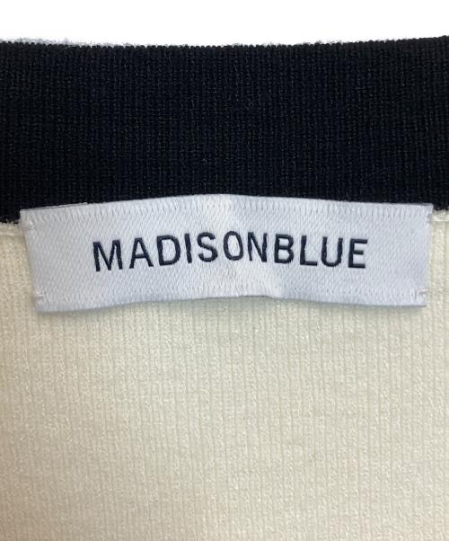 MADISON BLUE（マディソンブルー）MADISON BLUE (マディソンブルー) NO COLLAR SHORT JK アイボリー×ブラック サイズ:XSの古着・服飾アイテム