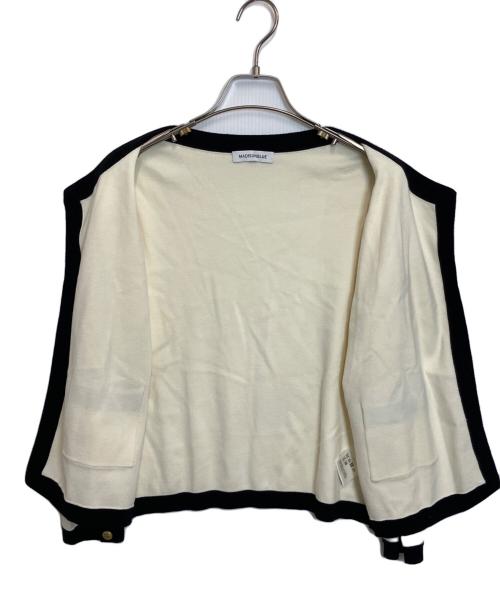 MADISON BLUE（マディソンブルー）MADISON BLUE (マディソンブルー) NO COLLAR SHORT JK アイボリー×ブラック サイズ:XSの古着・服飾アイテム