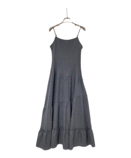 Snidel（スナイデル）Snidel (スナイデル) プリーツバリエキャミワンピース グレー サイズ:1の古着・服飾アイテム