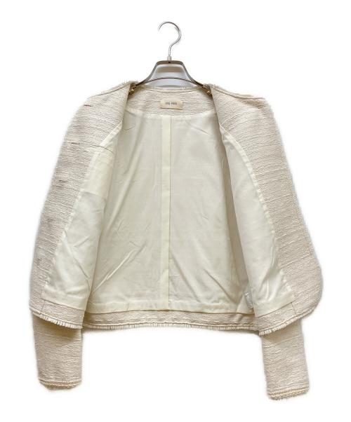 DES PRES（デ プレ）DES PRES (デ プレ) ドロップレットジャカード クルーネックジャケット ライトベージュ サイズ:FREEの古着・服飾アイテム