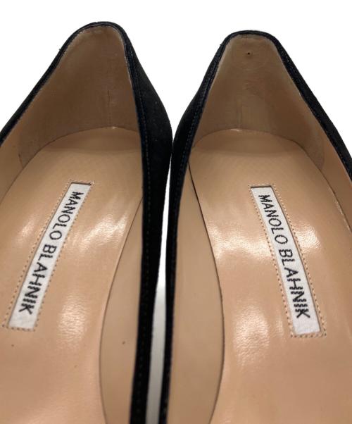 Manolo Blahnik（マノロブラニク）Manolo Blahnik (マノロブラニク) スウェードパンプス ブラック サイズ:36 1/2の古着・服飾アイテム