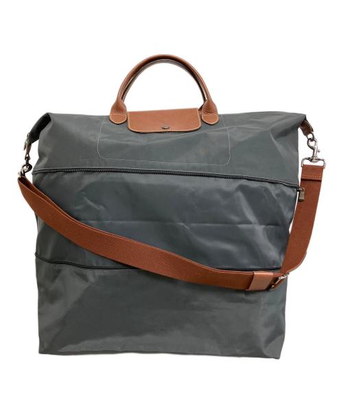 LONGCHAMP（ロンシャン）LONGCHAMP (ロンシャン) 2WAYバッグ グレー×ブラウンの古着・服飾アイテム