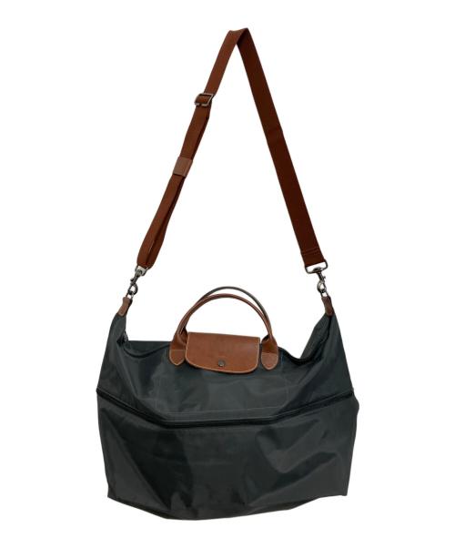 LONGCHAMP（ロンシャン）LONGCHAMP (ロンシャン) 2WAYバッグ グレー×ブラウンの古着・服飾アイテム