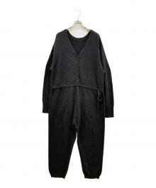 ETRE TOKYO（エトレトウキョウ）の古着「Vネックニットオールインワン」｜グレー