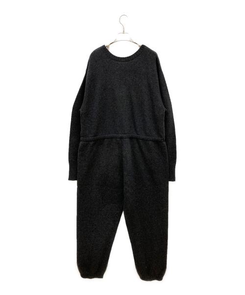 ETRE TOKYO（エトレトウキョウ）ETRE TOKYO (エトレトウキョウ) Vネックニットオールインワン グレー サイズ:Mの古着・服飾アイテム