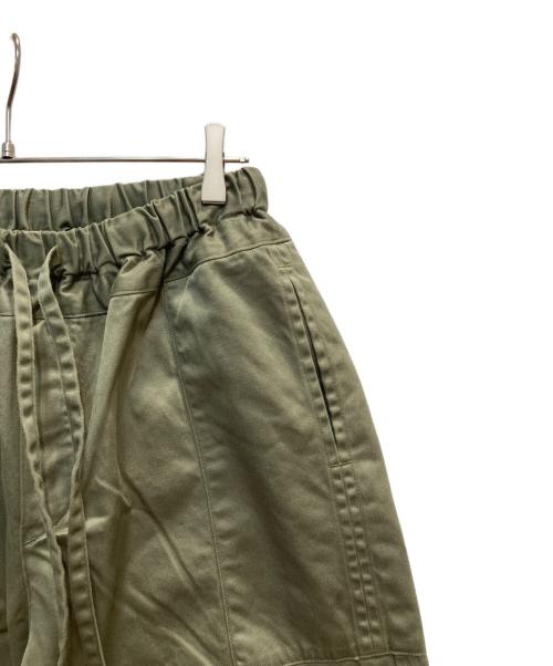 homspun（ホームスパン）homspun (ホームスパン) 高密度ウェポンひもワイドパンツ オリーブ サイズ:Fの古着・服飾アイテム