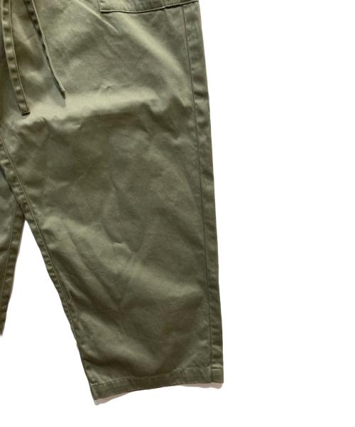 homspun（ホームスパン）homspun (ホームスパン) 高密度ウェポンひもワイドパンツ オリーブ サイズ:Fの古着・服飾アイテム