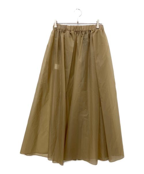 CHAOS（カオス）Chaos (カオス) イージーウエスト タックギャザー ロングスカート ベージュ サイズ:Freeの古着・服飾アイテム