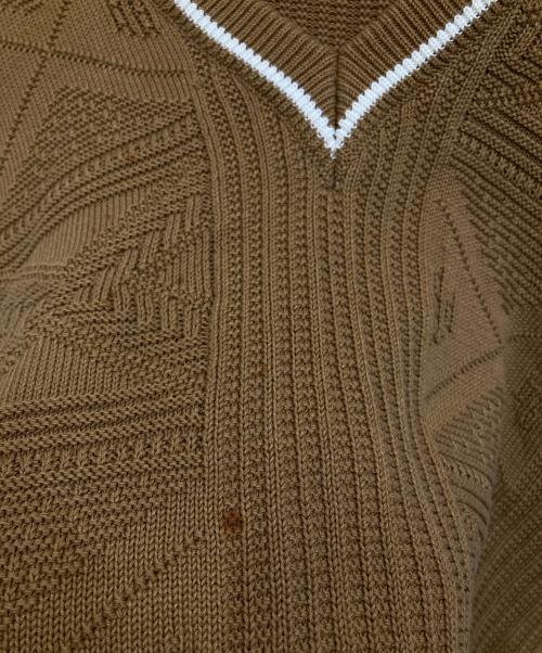 Christian Dior Sports（クリスチャン ディオールスポーツ）Christian Dior Sports (クリスチャン ディオールスポーツ) Vネックニット ブラウン サイズ:Mの古着・服飾アイテム