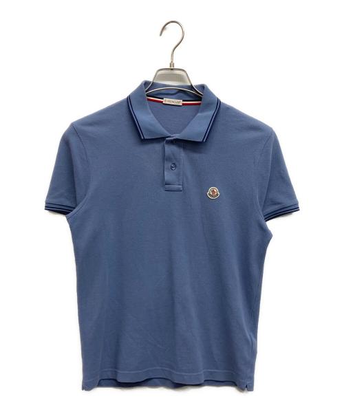 MONCLER（モンクレール）MONCLER (モンクレール) ポロシャツ ブルー サイズ:Sの古着・服飾アイテム