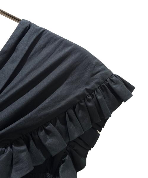 CECILIE BAHNSEN（セシリーバンセン）CECILIE BAHNSEN (セシリーバンセン) Ruffle Gathered Maxi Dress/フリルギャザーロングワンピース ブラック サイズ:UK6/US2の古着・服飾アイテム