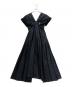 CECILIE BAHNSEN（セシリーバンセン）の古着「Ruffle Gathered Maxi Dress/フリルギャザーロングワンピース」｜ブラック