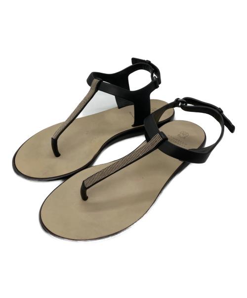 BRUNELLO CUCINELLI（ブルネロクチネリ）BRUNELLO CUCINELLI (ブルネロクチネリ) トングサンダル ブラック サイズ:36の古着・服飾アイテム