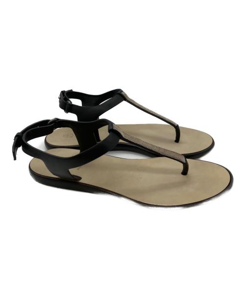 BRUNELLO CUCINELLI（ブルネロクチネリ）BRUNELLO CUCINELLI (ブルネロクチネリ) トングサンダル ブラック サイズ:36の古着・服飾アイテム