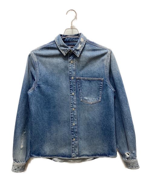BALENCIAGA（バレンシアガ）BALENCIAGA (バレンシアガ) ローズシュランクシャツ インディゴ サイズ:40の古着・服飾アイテム