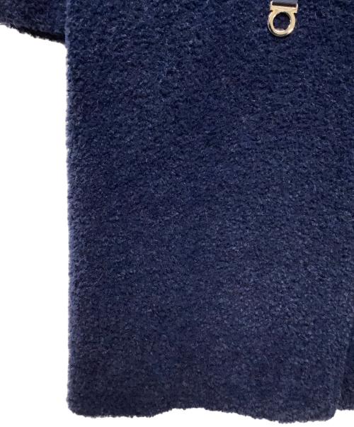 Salvatore Ferragamo（サルヴァトーレ フェラガモ）Salvatore Ferragamo (サルヴァトーレ フェラガモ) アルパカガンチーニコート ネイビー サイズ:XSの古着・服飾アイテム