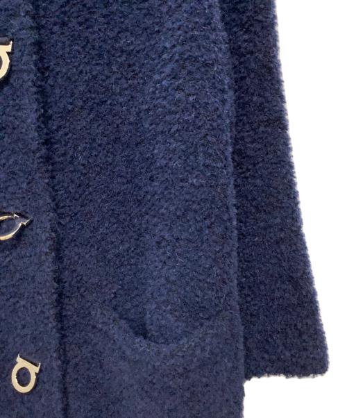 Salvatore Ferragamo（サルヴァトーレ フェラガモ）Salvatore Ferragamo (サルヴァトーレ フェラガモ) アルパカガンチーニコート ネイビー サイズ:XSの古着・服飾アイテム