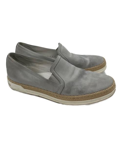 TOD'S（トッズ）TOD'S (トッズ) スエードエスパドリーユスリッポン グレー サイズ:37の古着・服飾アイテム