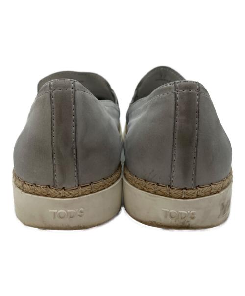 TOD'S（トッズ）TOD'S (トッズ) スエードエスパドリーユスリッポン グレー サイズ:37の古着・服飾アイテム