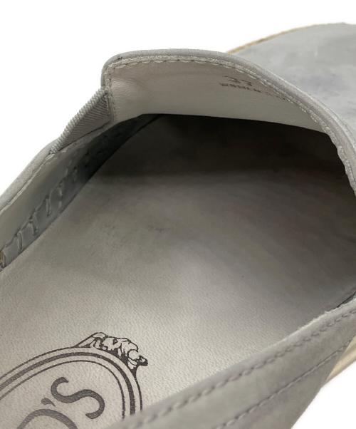 TOD'S（トッズ）TOD'S (トッズ) スエードエスパドリーユスリッポン グレー サイズ:37の古着・服飾アイテム