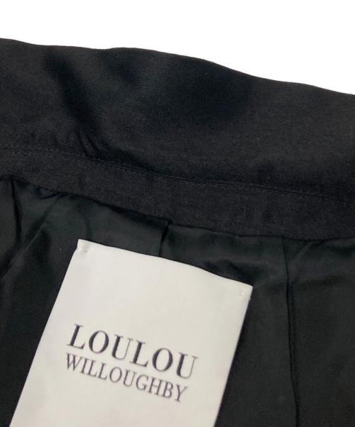 Loulou Willoughby（ルルウィルビー）Loulou Willoughby (ルルウィルビー) シルクウールロングスリットジャケット ブラック サイズ:1の古着・服飾アイテム
